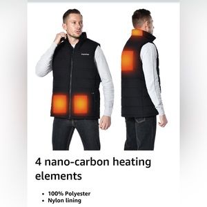 Heated Vest Men NEW Outdoor Lightweight Warm Heating Clothing with Battery Pack